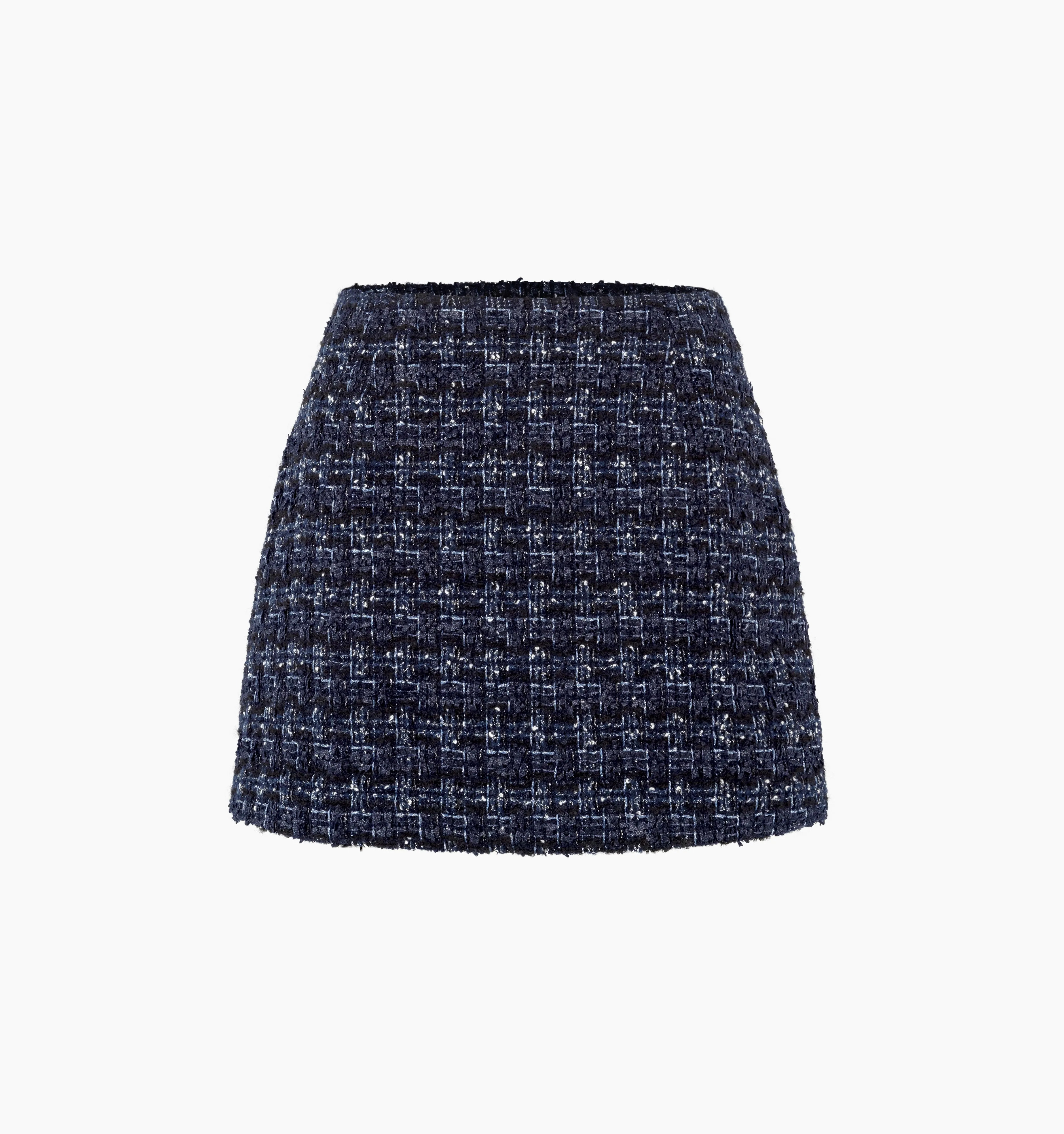 The Hallie Skirt - Navy Tweed