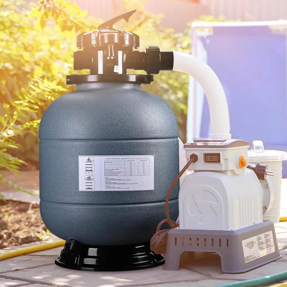 TheLAShop 16" In / Above Ground Pool Sand Filter with Valve