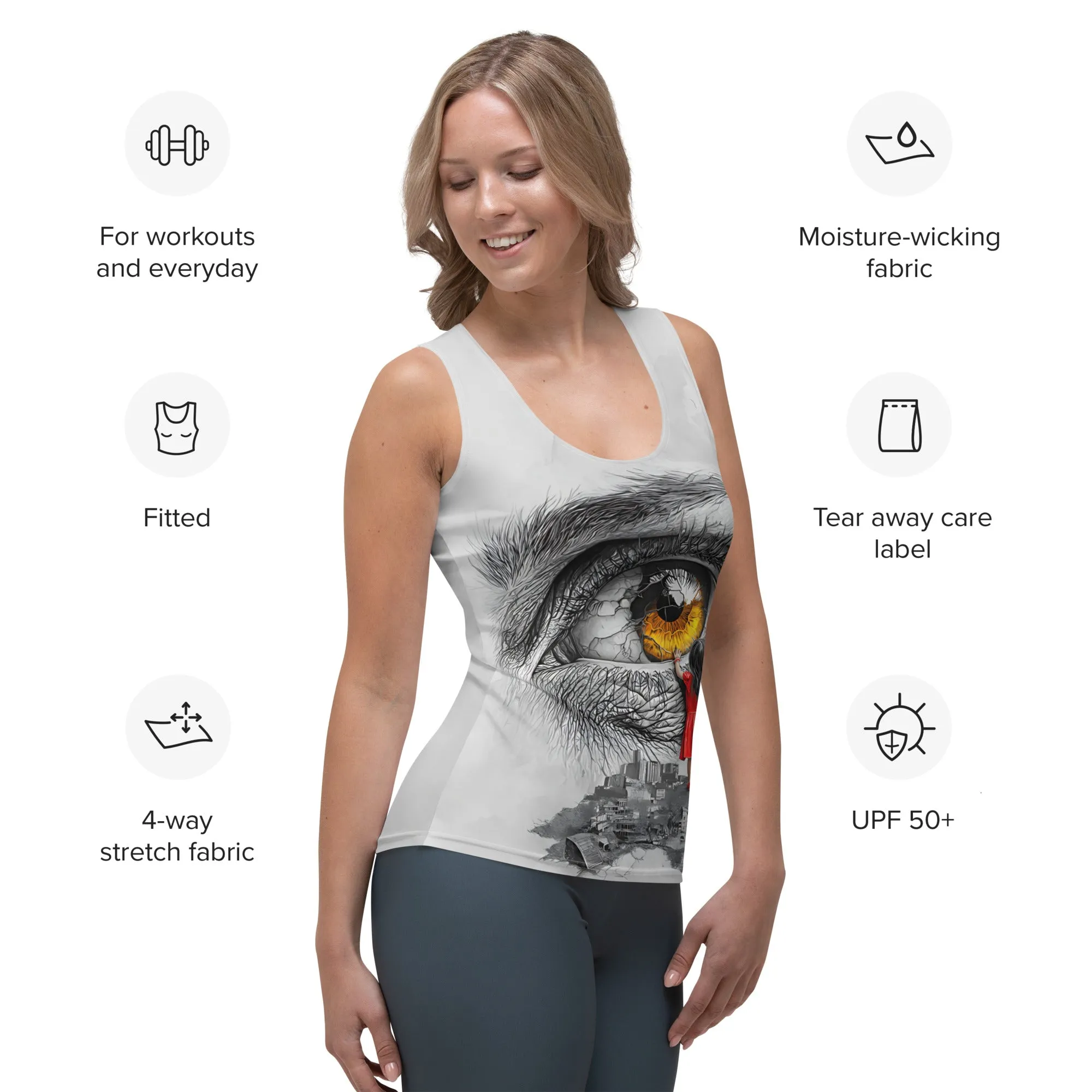 Through My Mother’s Eyes: Reflected Sublimation Cut & Sew Tank Top