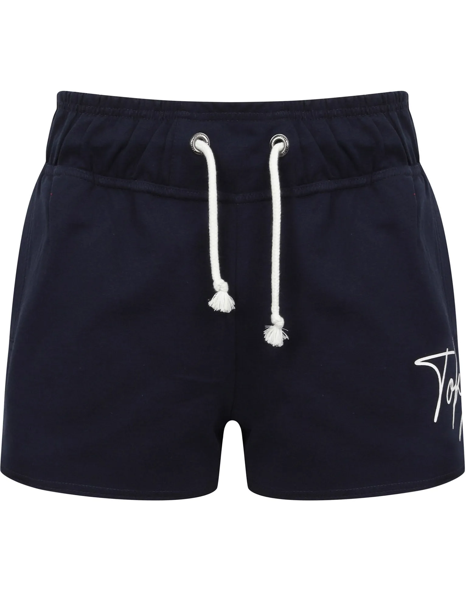 Tilly Motif Loopback Fleece Sweat Shorts in Peacoat Blue - Tokyo Laundry