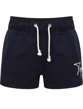 Tilly Motif Loopback Fleece Sweat Shorts in Peacoat Blue - Tokyo Laundry