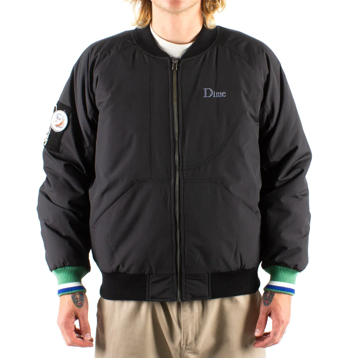 Velcro Patch Bomber Jacket
