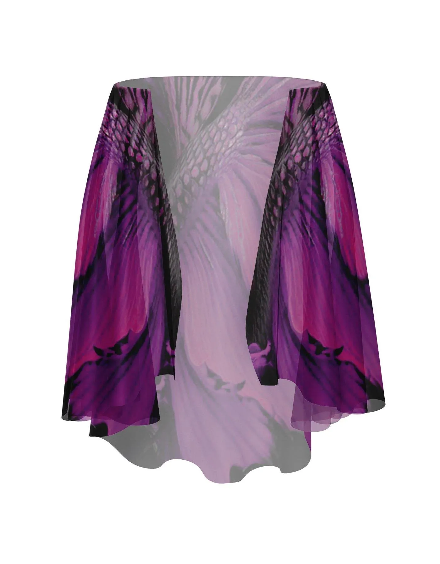 Vibrant Printed Open Ballroom Skirt
