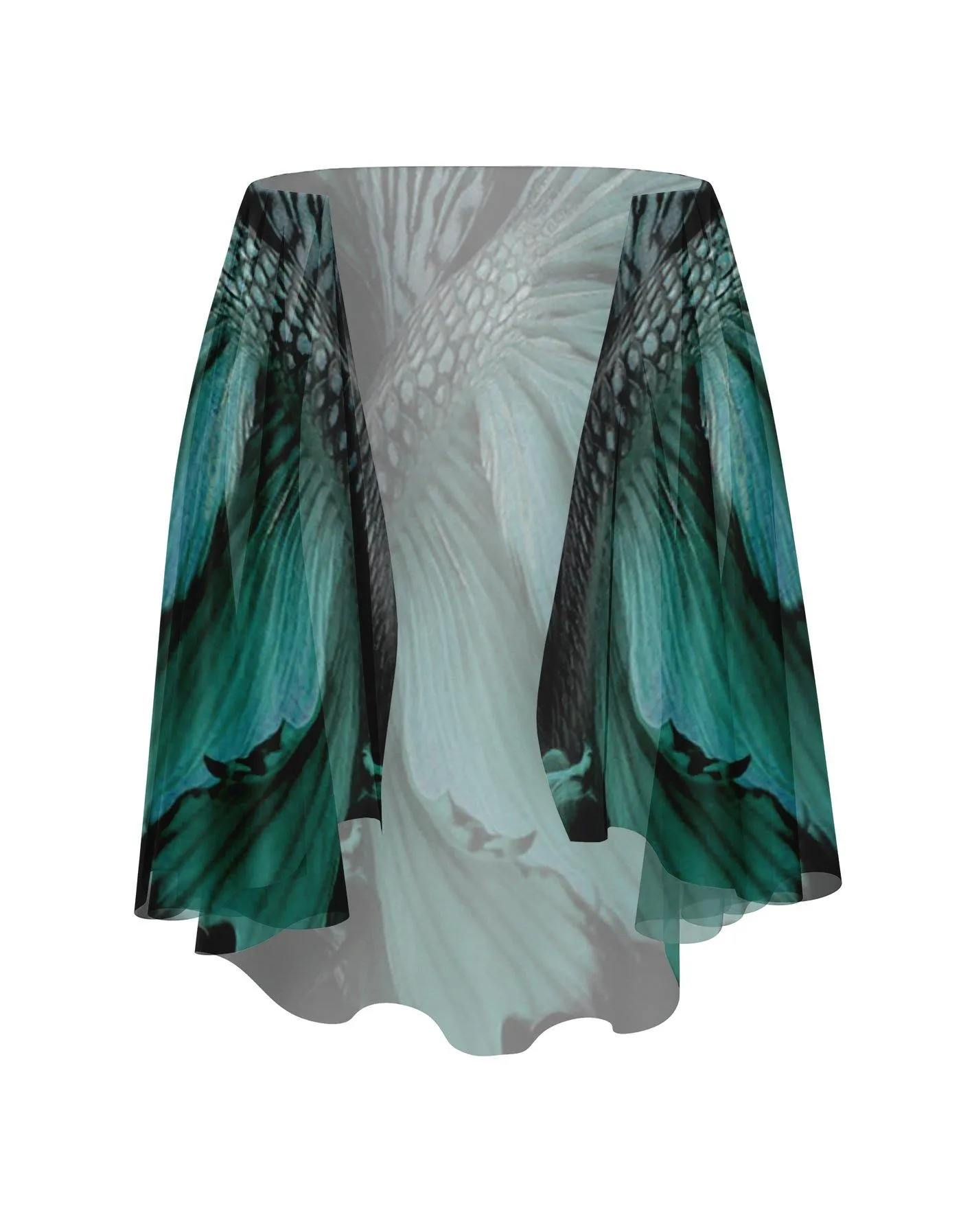 Vibrant Printed Open Ballroom Skirt