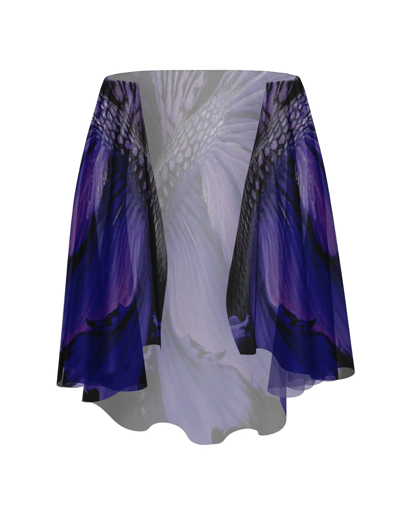 Vibrant Printed Open Ballroom Skirt