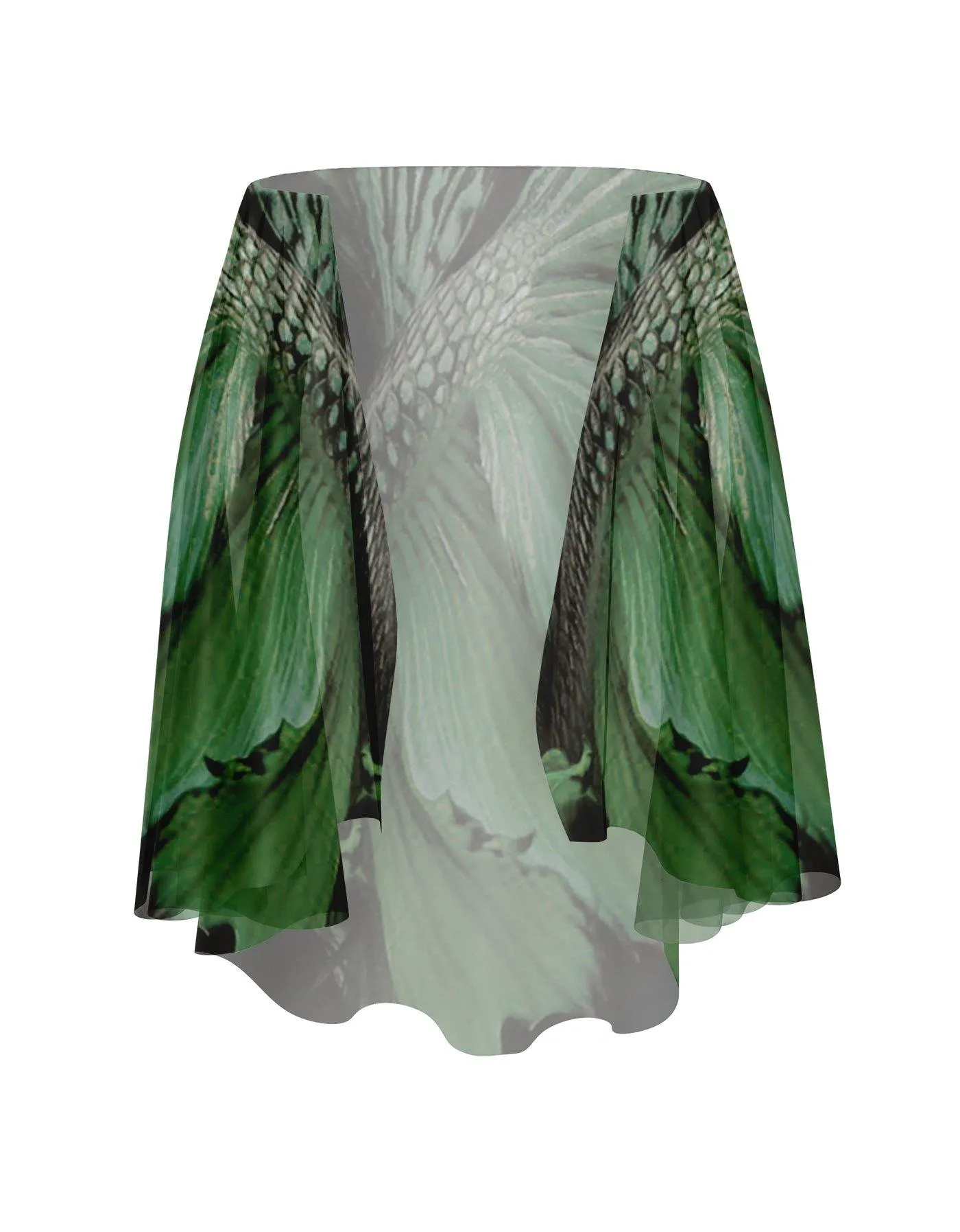 Vibrant Printed Open Ballroom Skirt