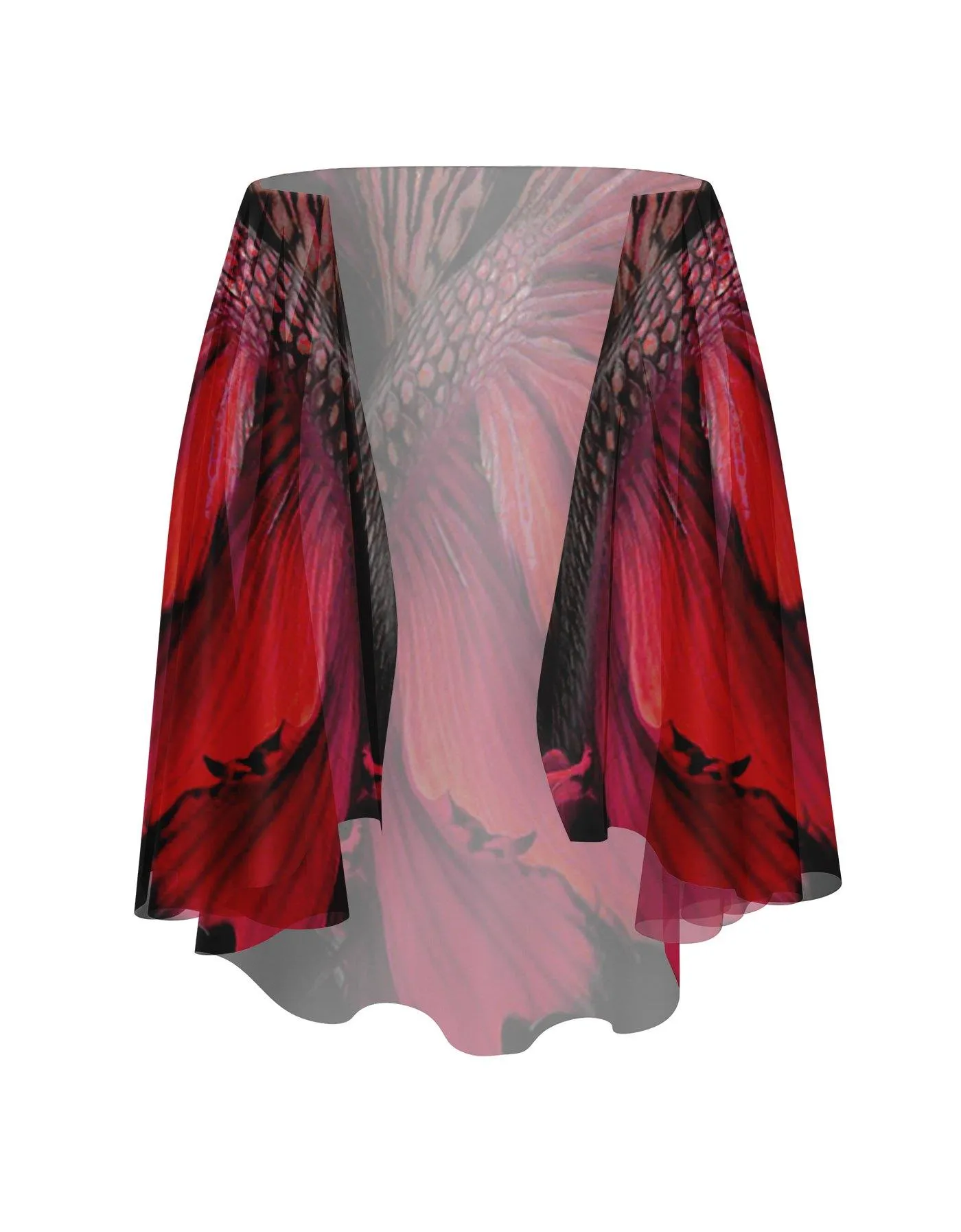 Vibrant Printed Open Ballroom Skirt