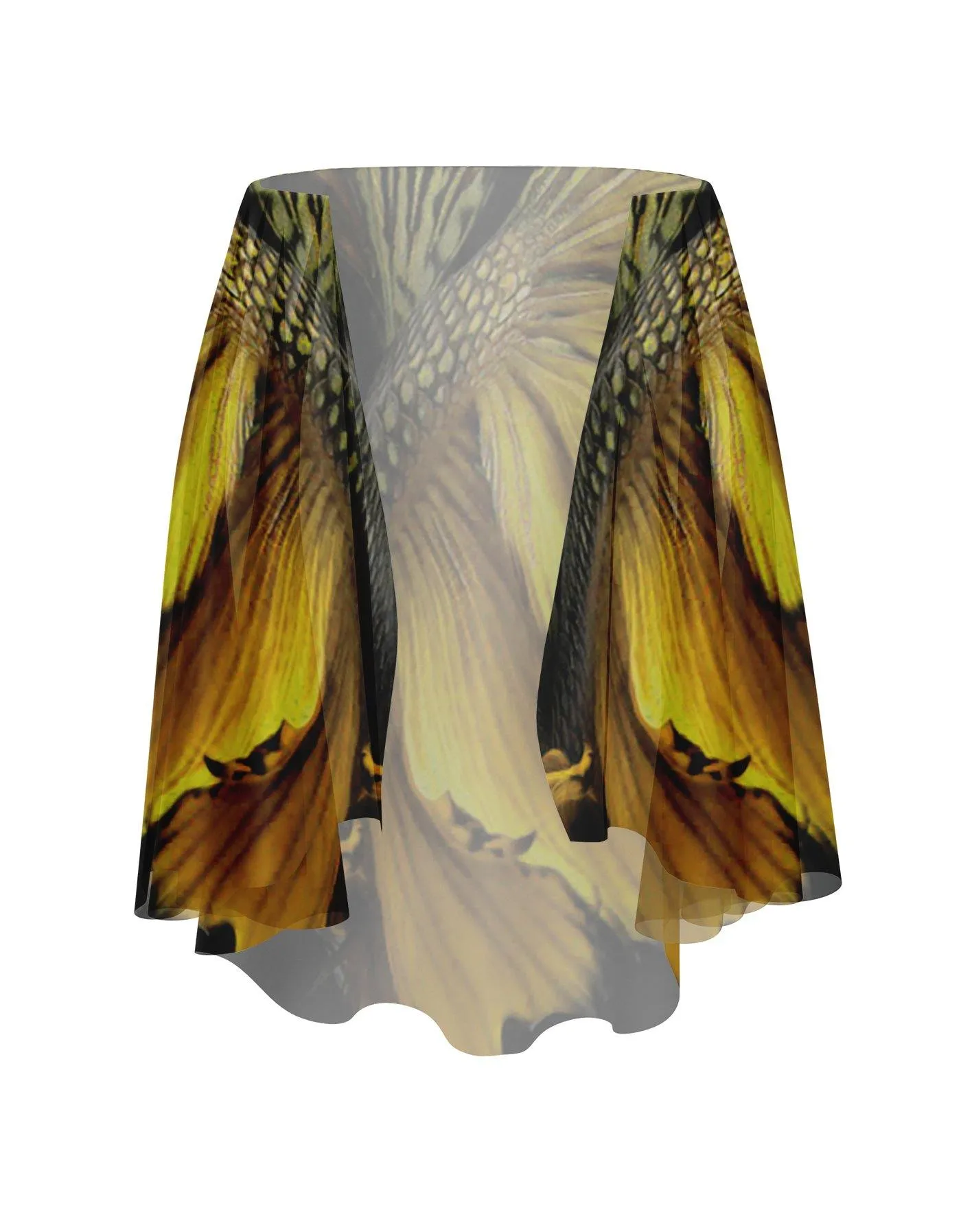 Vibrant Printed Open Ballroom Skirt
