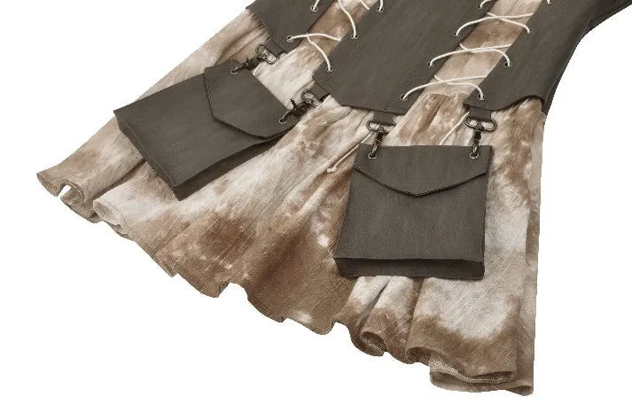 Vintage Steampunk Tie-Dye Dress DW1038
