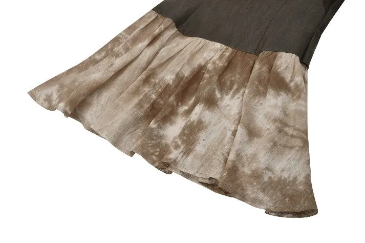 Vintage Steampunk Tie-Dye Dress DW1038
