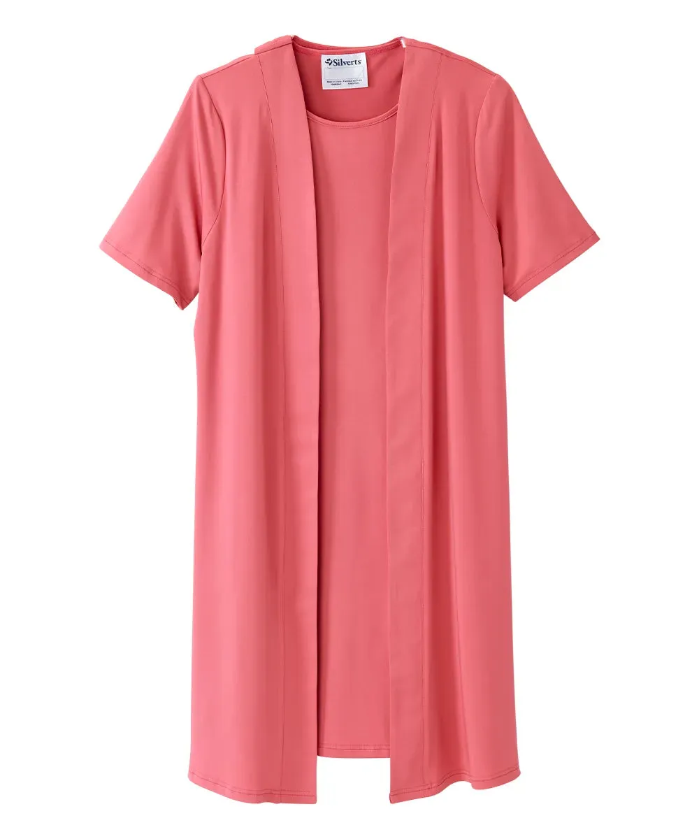 Women’s Open-Back Adaptive Stylish Twofer Dress
